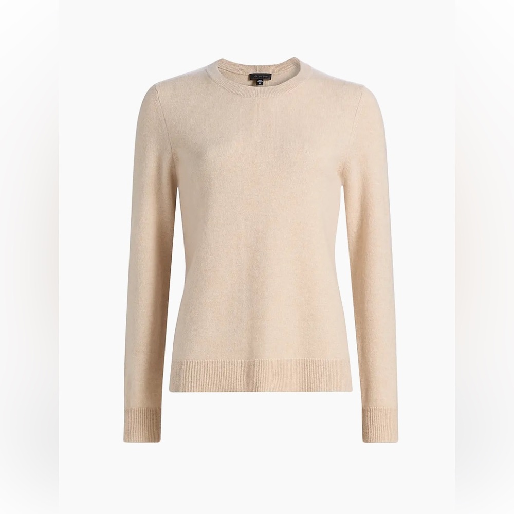 Saks Fifth Avenue Cream Crewneck Sweater